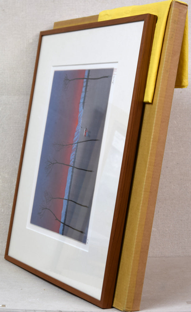 斎藤真一「朝立ち」エッチング（銅版画） 絵画買取・販売の小竹美術