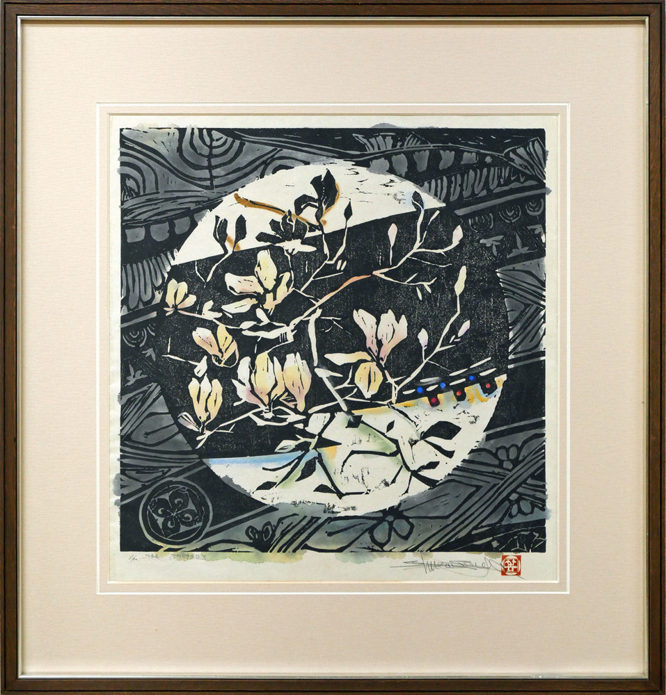 笹山峻弘[俊弘]「青い花」油絵・SM 絵画買取・販売の小竹美術