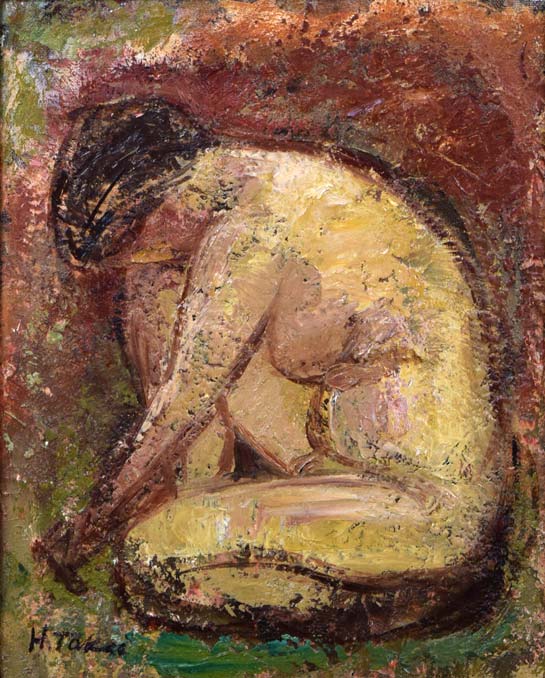 橋本太久磨「裸婦」油絵・F3号 絵画買取・販売の小竹美術