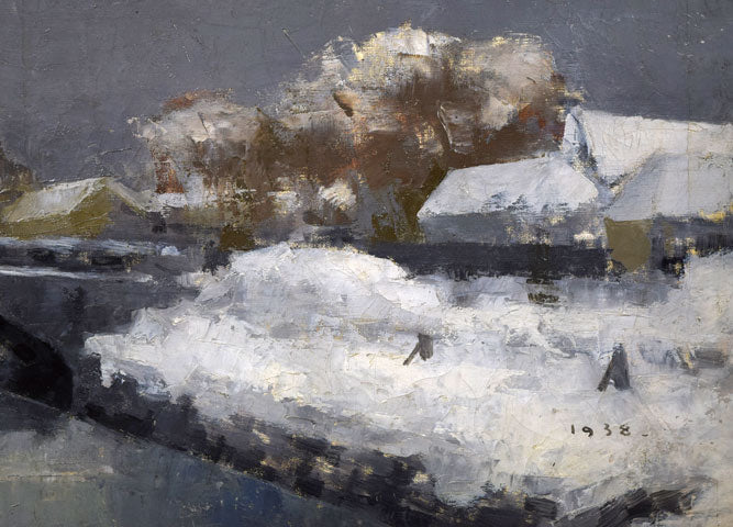 雪景油絵30号91センチ×73センチ 雪景油絵30号91センチ×