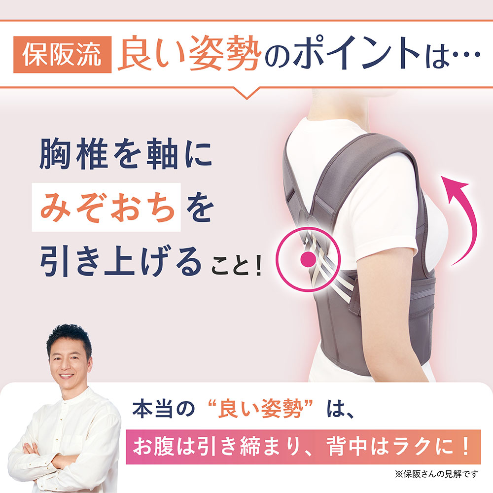 保阪尚希監修 姿勢補正ベルト シャキッとグイーン☆1日5分の姿勢補正