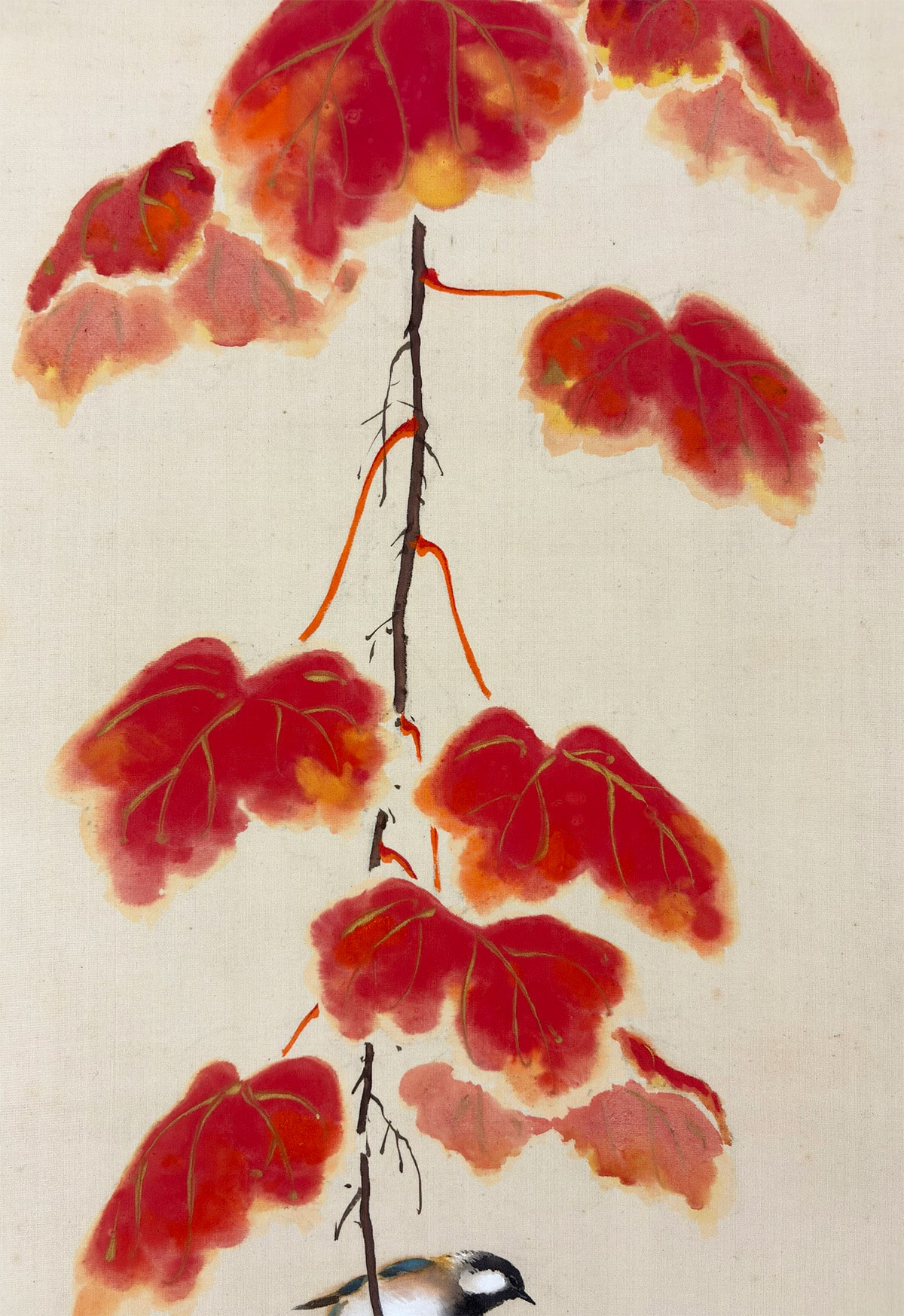 紅蔦小禽｜新・古美術 高美堂（こうびどう）｜掛軸販売・通販・買取