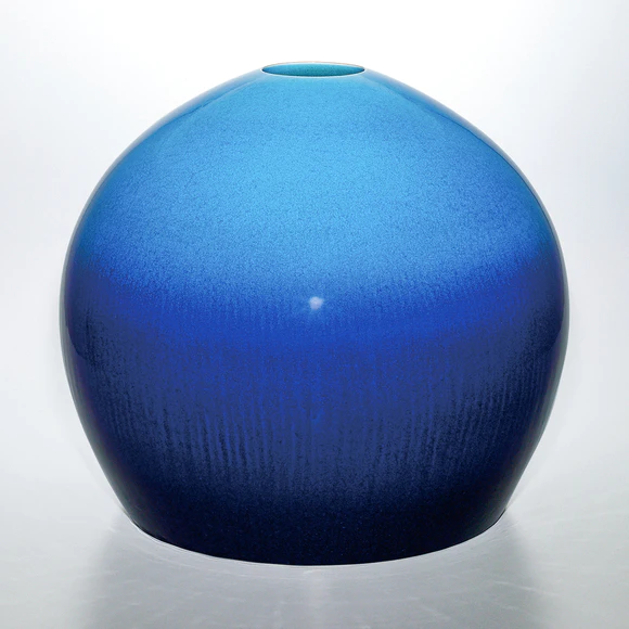 碧釉漣文壺(木村 芳郎)｜ギャラリージャパン