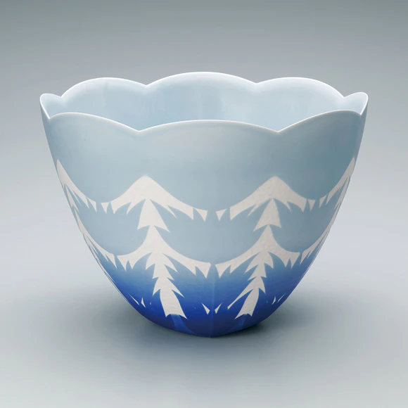 淡桜釉裏銀彩叢文壺(中田 一於)｜ギャラリージャパン