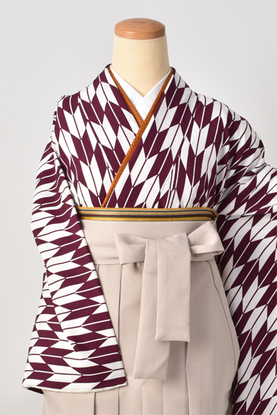 卒業袴[紫の矢絣・大正ロマン]｜着物レンタルあき (来店着付け無料