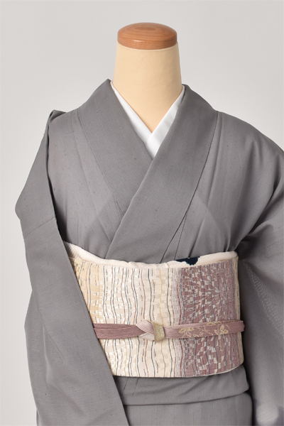 単衣紬訪問着［紬・雪輪取りにうさぎ］｜着物レンタルあき (来店着付け