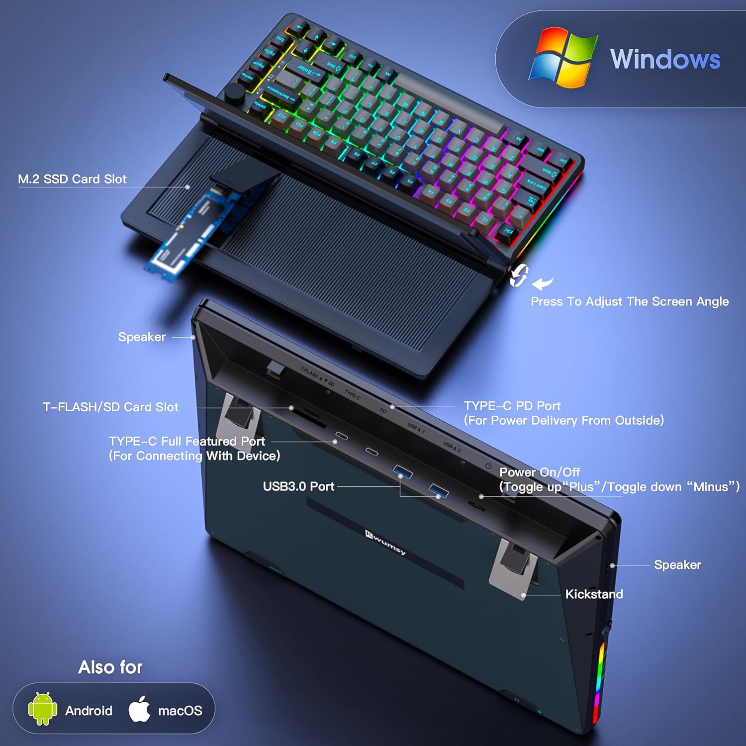 Kwumsy K3 Touch-Expanding Screen Keyboard