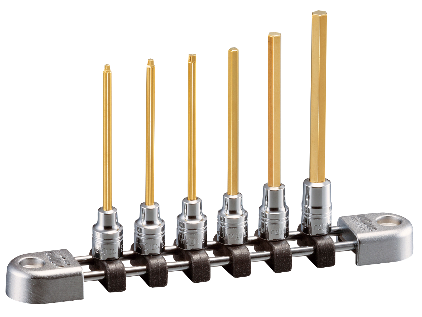 ネプロス6.3sq.ロングヘキサゴンビットソケットセット[6コ組] | KTC