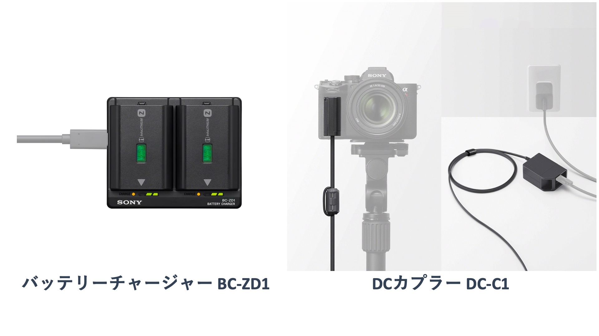 ソニー、デジタル一眼カメラα用バッテリー製品、USB PD充電で2つのZ