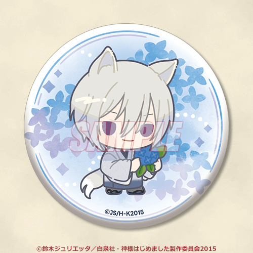 神様はじめました おみくじ缶バッジ 巴衛 ピンク背景 神様はじめました