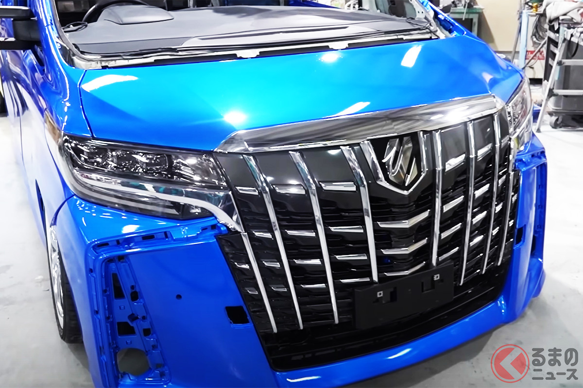 青ボディ炸裂!? トヨタ「アルファードトラック」が凄い！ 全長6m超える