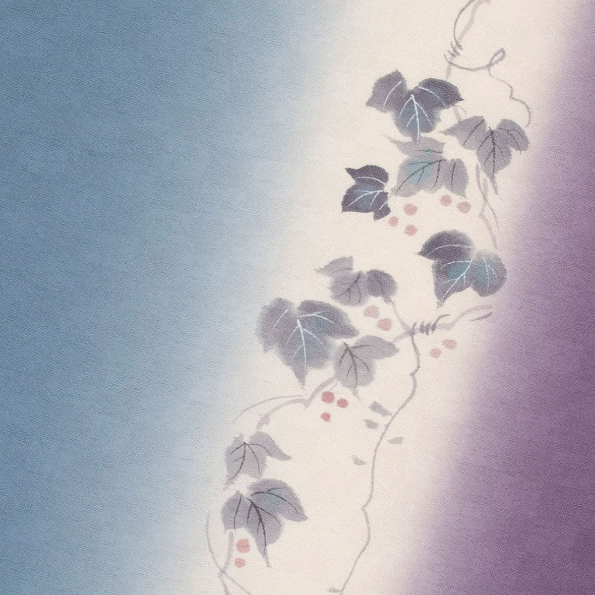 正絹名古屋帯【手描き友禅／引染め 蔦】 - サキガケ