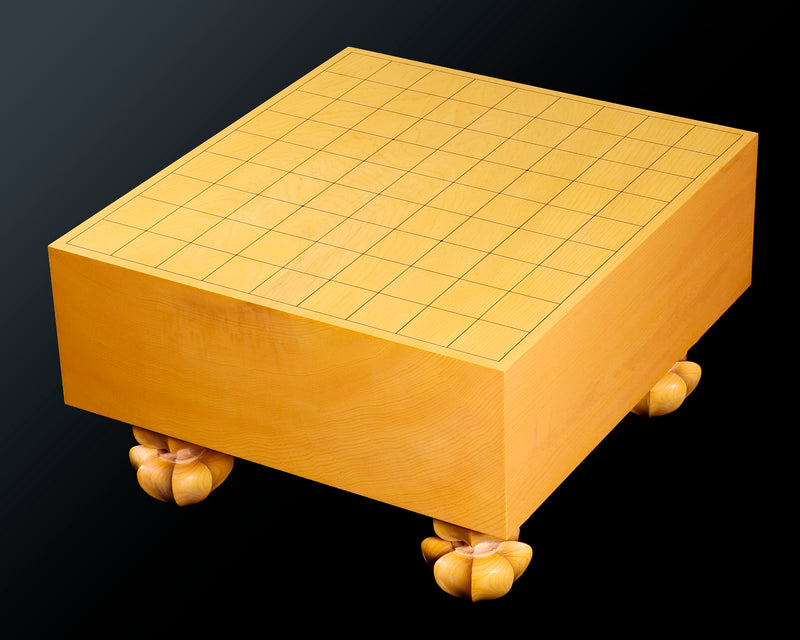 盤師 吉田寅義製作 日本産本榧 脚付将棋盤 木裏5.8寸 No.84002F *訳有