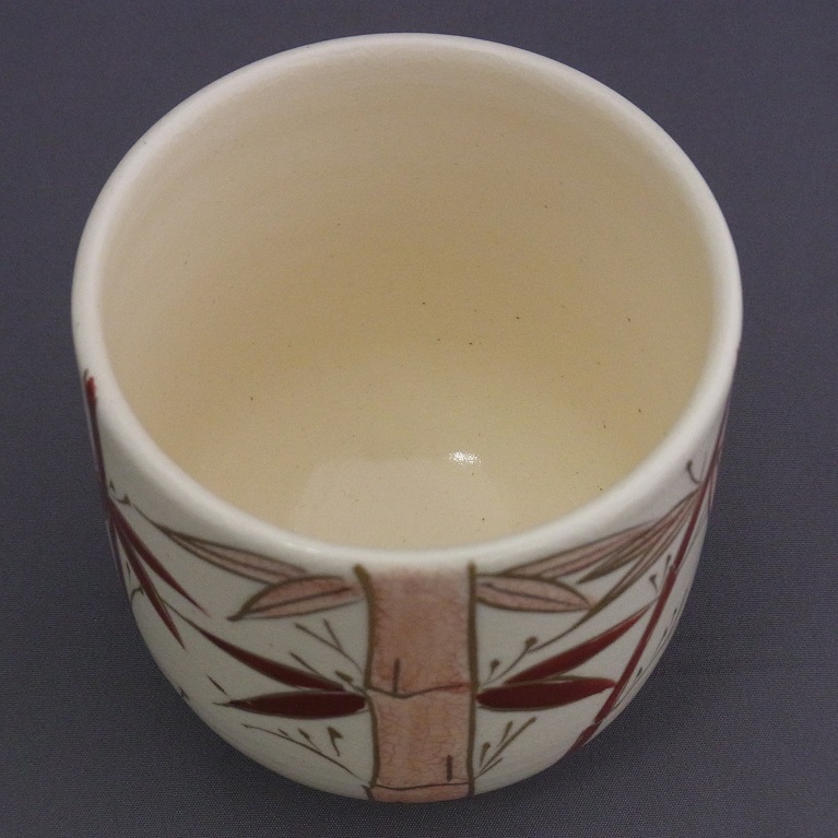 京焼(清水焼)八木海峰作 手描き湯呑(竹)｜茶器・煎茶道具｜京なごみ