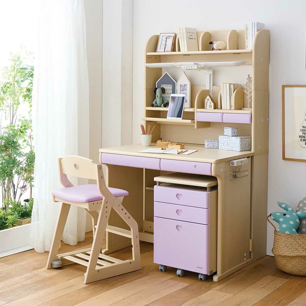 CDファーストステップアップデスクLホワイトウォッシュ色CDM-885/CDM