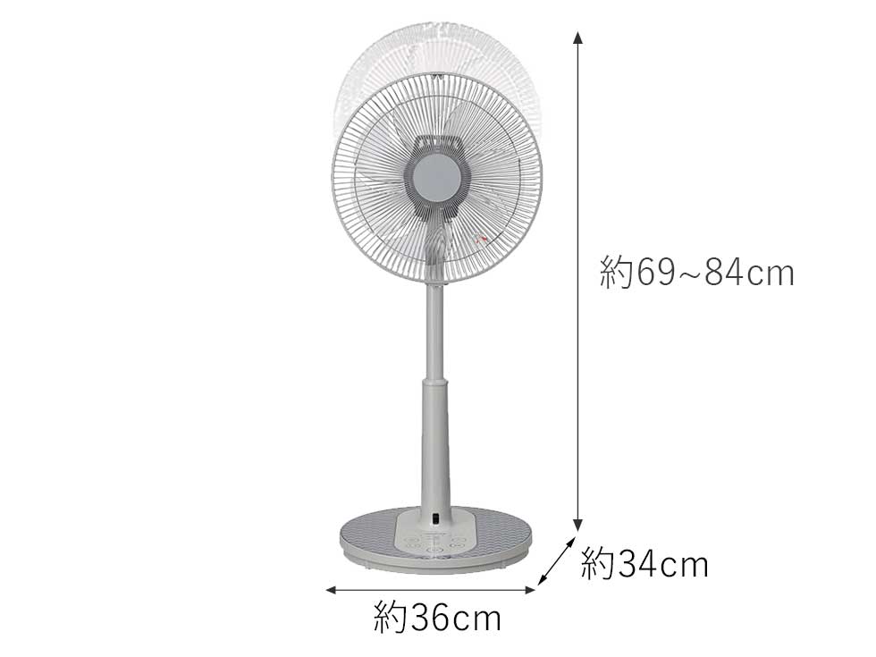 KDK 卓上扇風機 30cm 4段階設定 リビング扇風機DCモーターKLF-30253