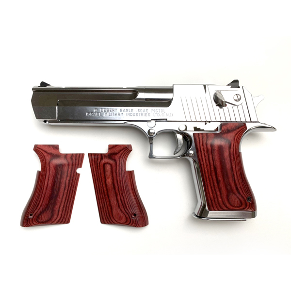 美品木製グリップ/東京マルイデザートイール.50AE/スムーズ/レッド薄型