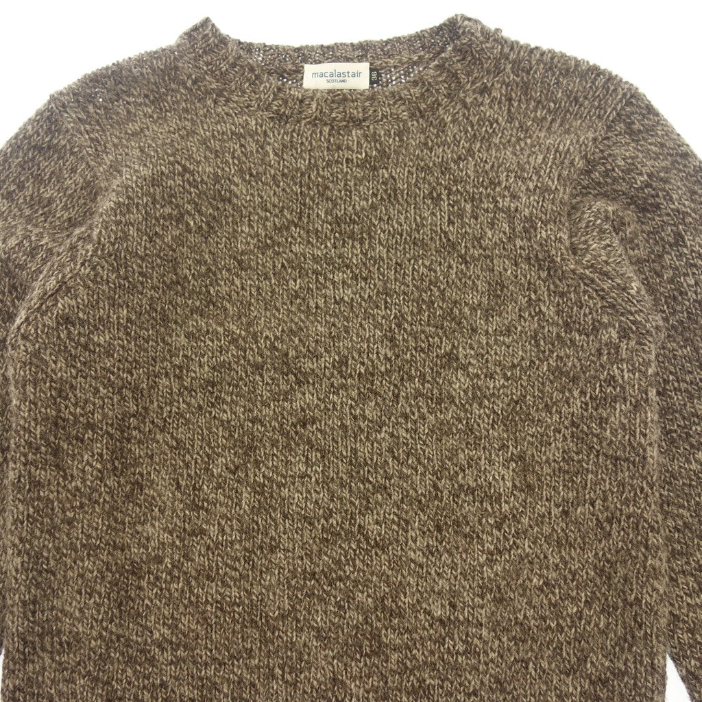Macalastair】マカラスター ウールクルーネックニット ブラウン サイズ