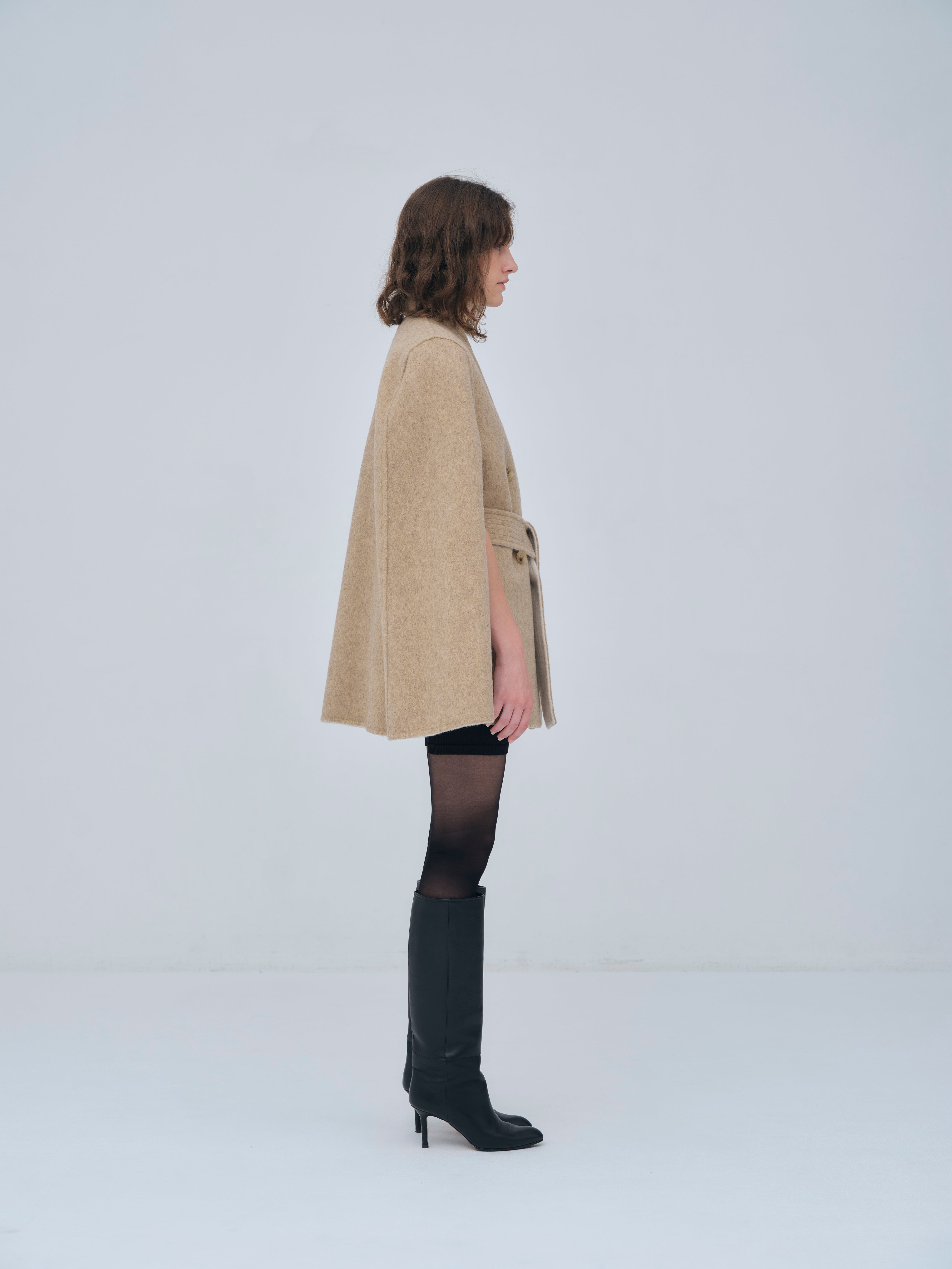 Dual Face Cape Coat – L'AUBE BLANC