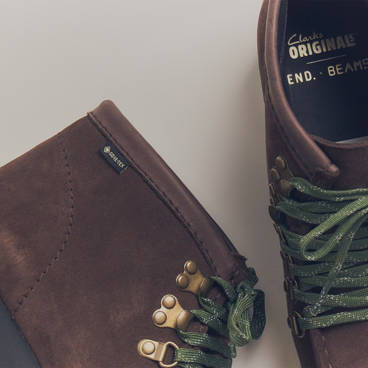 END. x Clarks Originals x Beams Plus Walla Hike GTX (Dark Brown