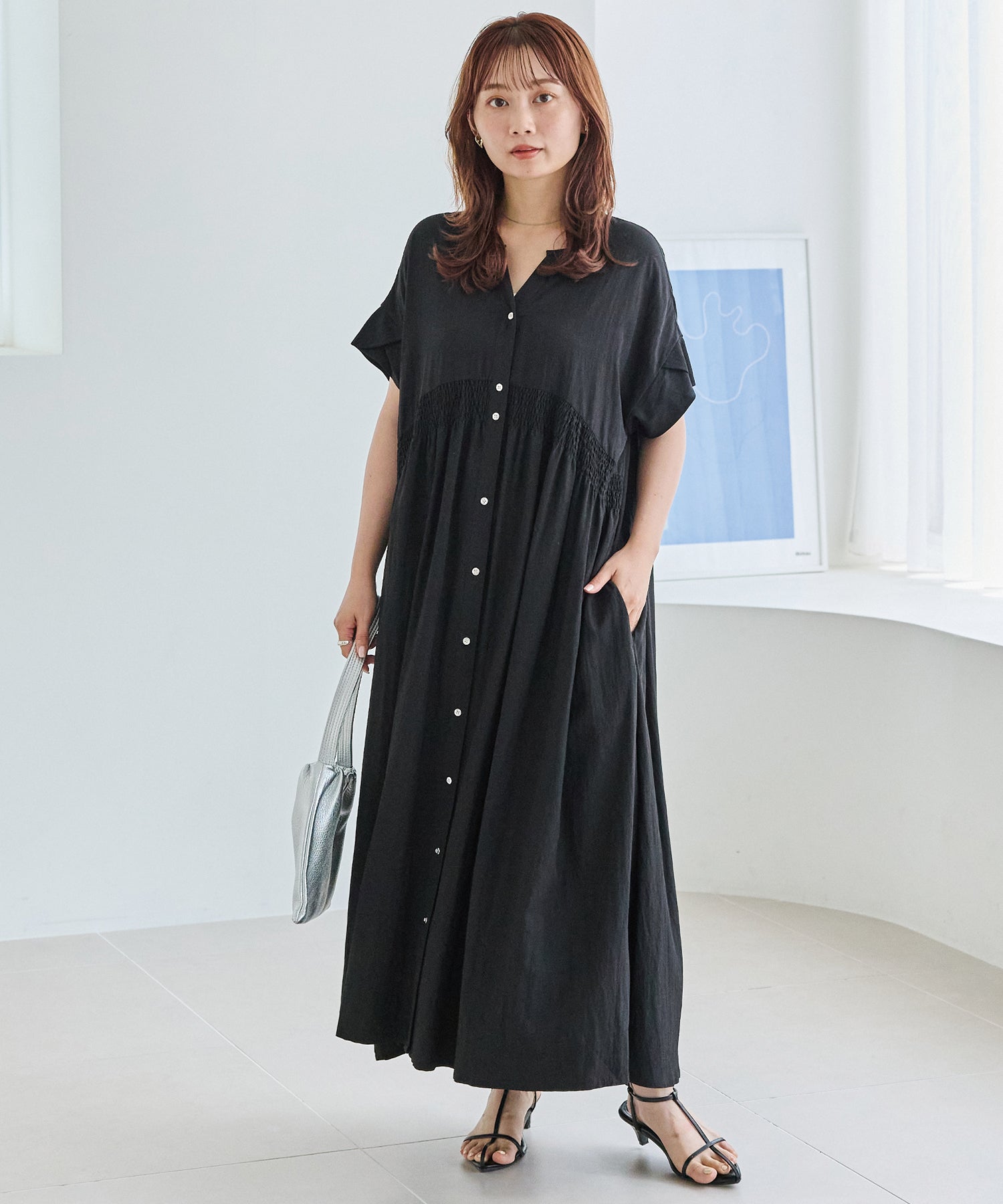 好機能シリーズ】ウエストシャーリングワンピース | ラビアンジェ