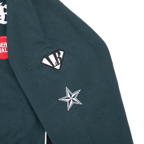 LIBERTY WALK×XLARGE HALF ZIP SWEATSHIRTS GREEN - LB-ONLINE STORE