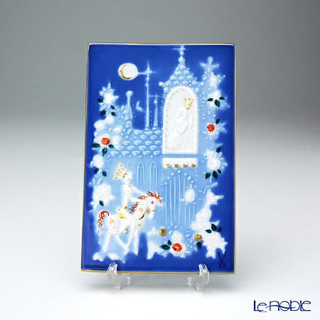 マイセン（Meissen） 陶板 青のメルヘン 930006／9p332 いばら姫（額無