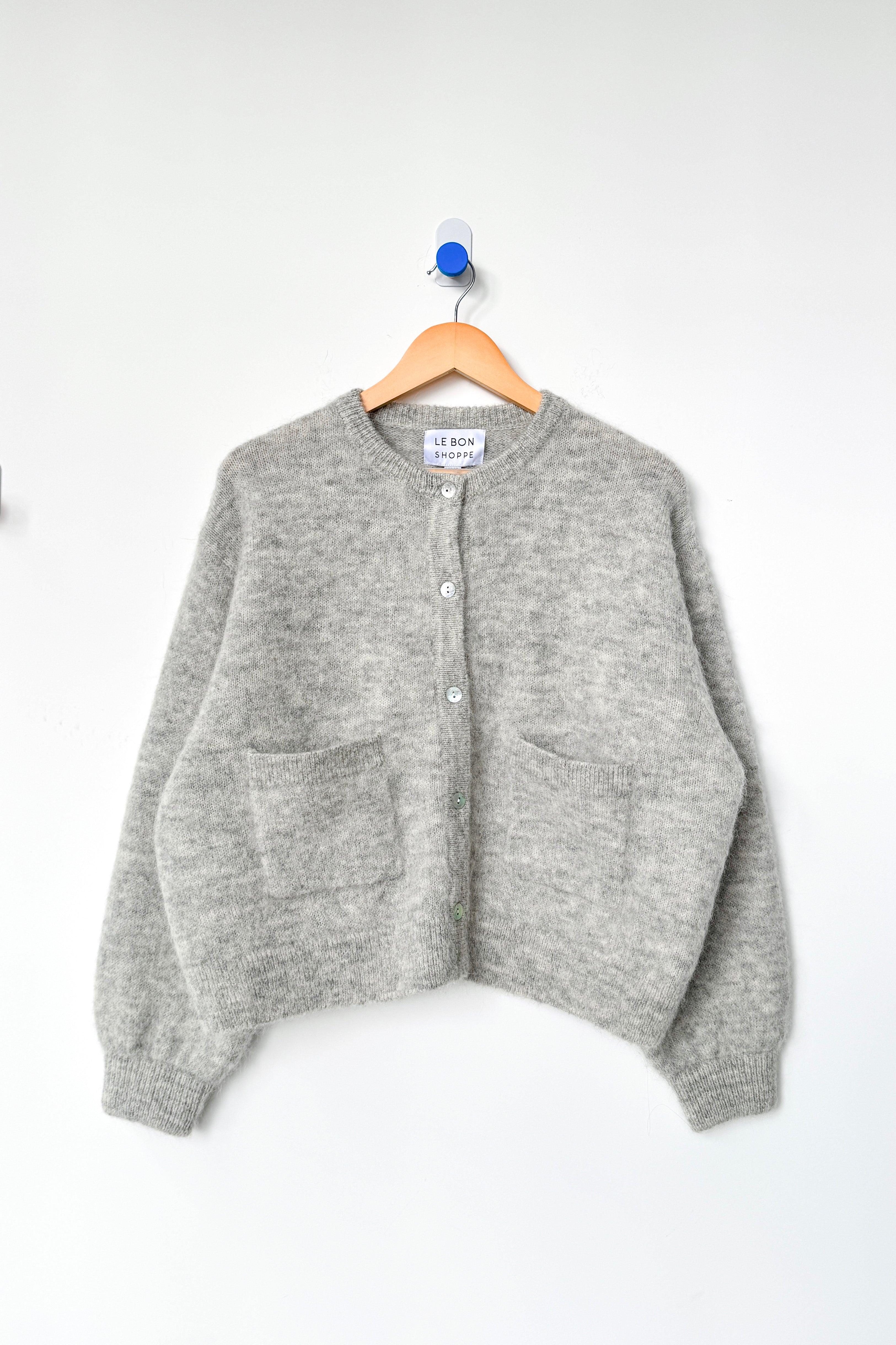 Amélie Alpaca Cardigan - Light Grey