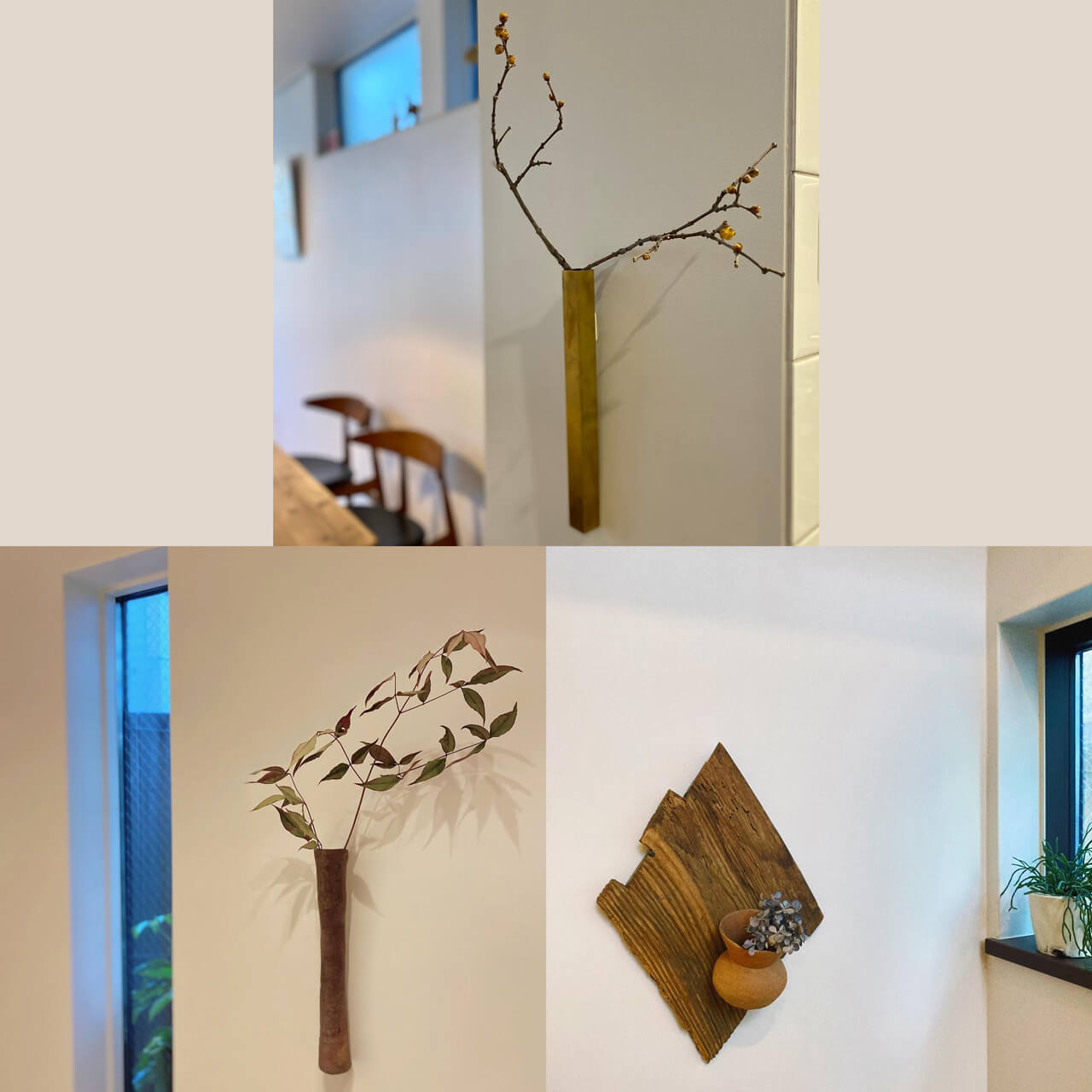 白い壁の余白に、花を飾る。壁かけ花器「掛け花入」のすすめ【LEE編集