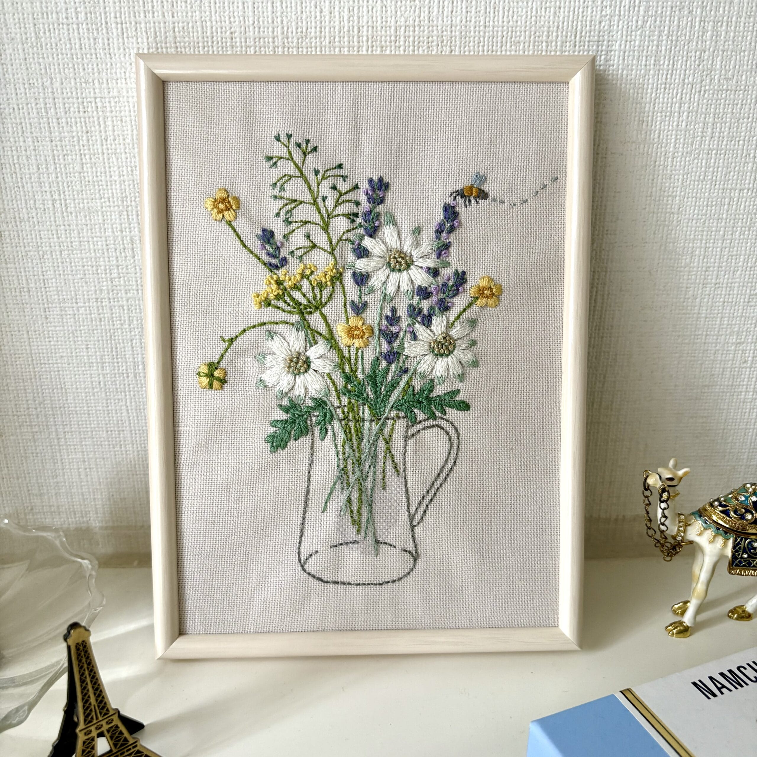 手作り部】ガーデンブーケの刺繍をしました♩青木和子さんデザイン刺繍