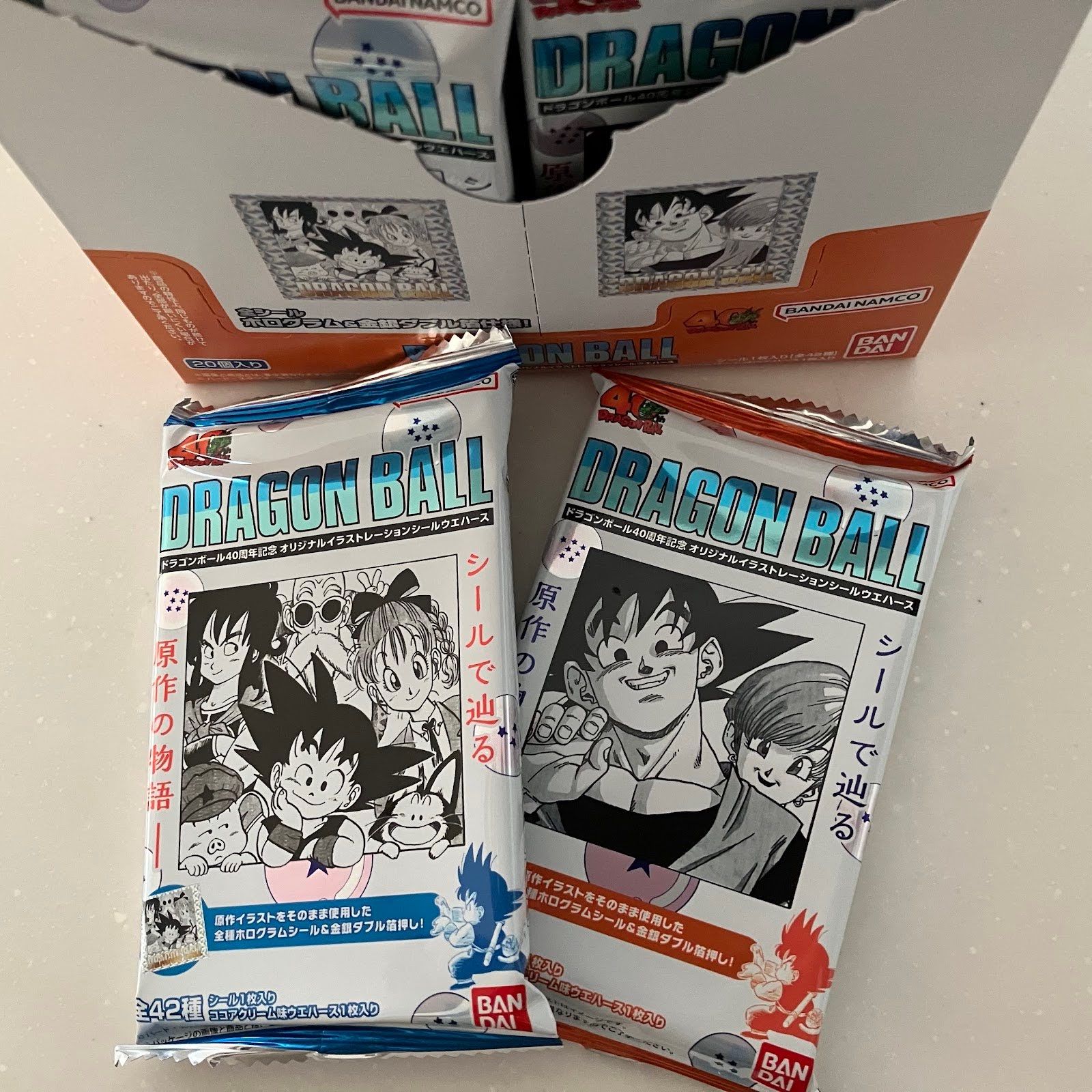 ドラゴンボール40周年】記念ウエハースを箱買いしました。我が家の