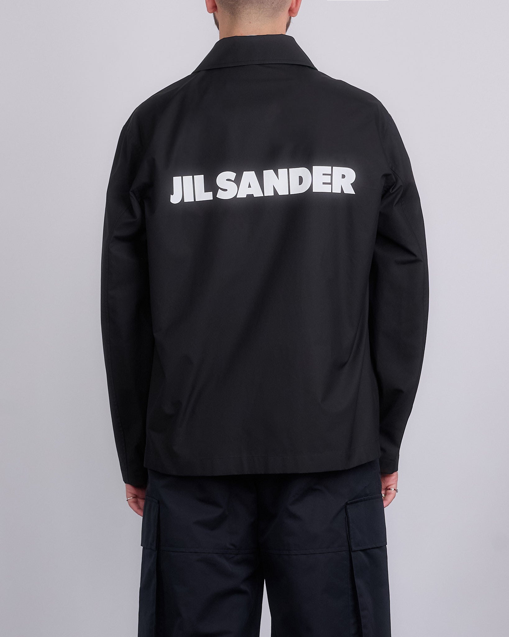 Jil Sander Logo Printed WR Dry Cotton Blouson Black – LESS 17