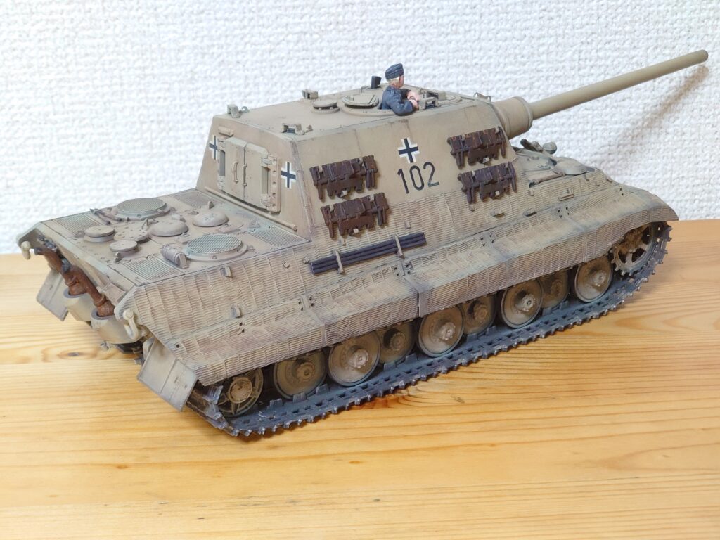 ドラゴン 1/35 ヤークトティーガー(ポルシェ型) 製作記⑧(完成) | 模型