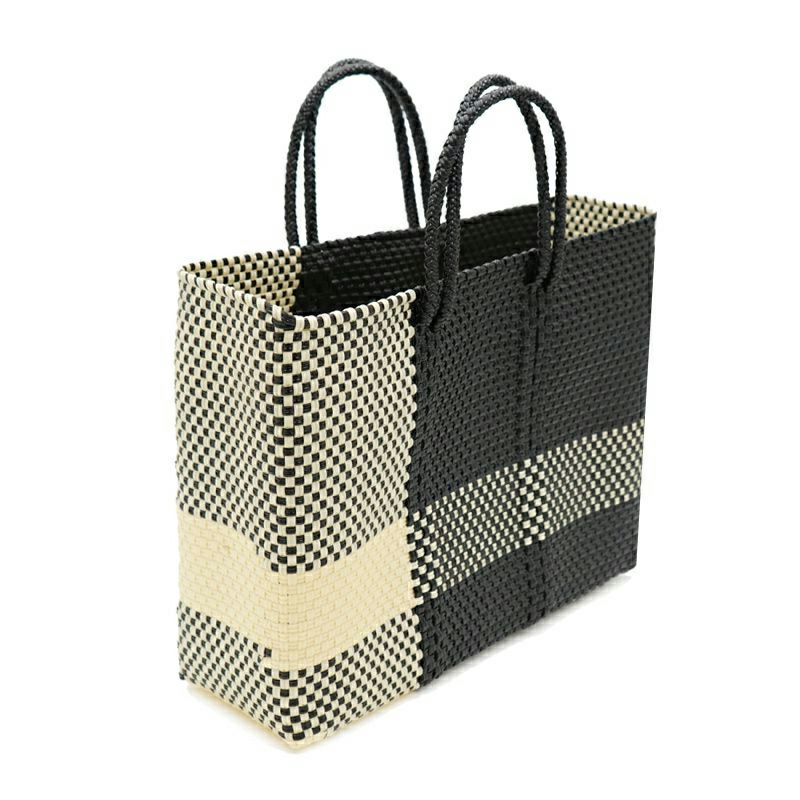 MERCADO BAG - CROSS LINE - SHORT STYLE - Black / Cream (SHORT S