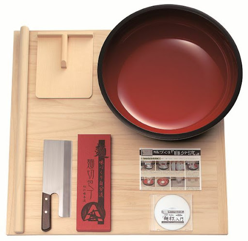 そば打ち道具5点セット 大 (DVD付・お試しそば粉付き） | 蔵の粉屋