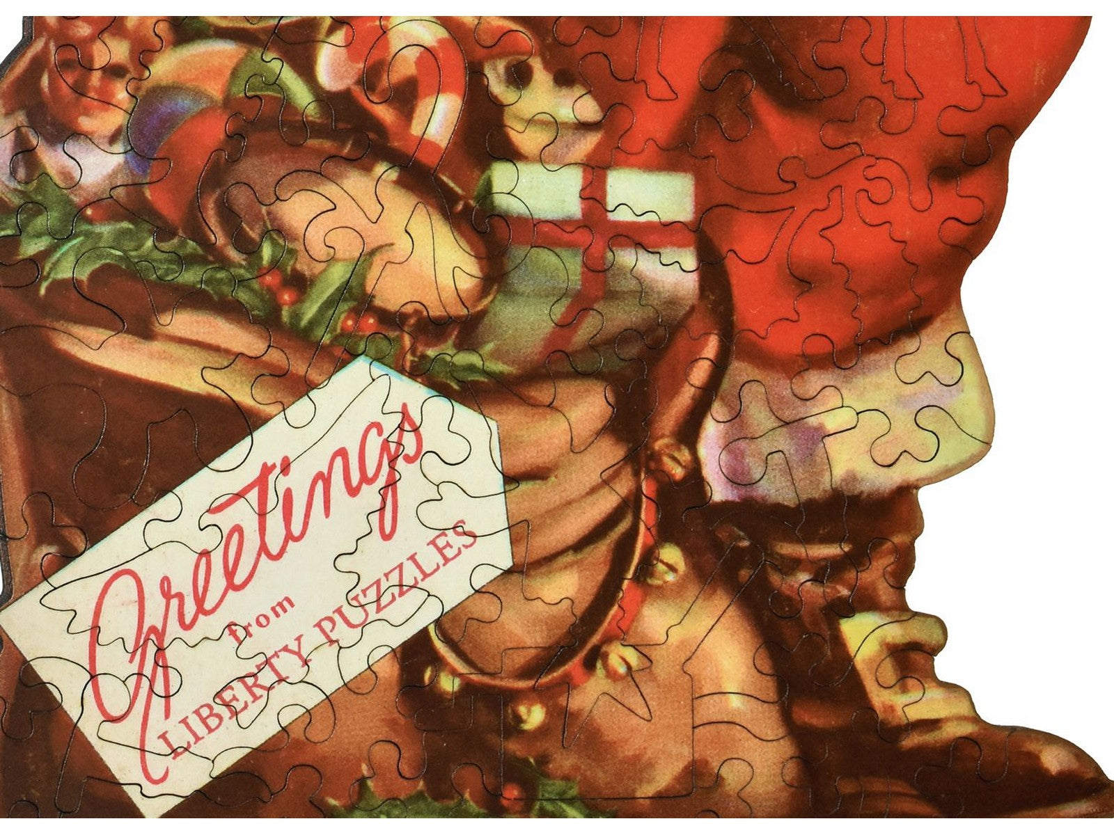 Holiday Greetings from Liberty Puzzles Large Piece Wooden Jigsaw