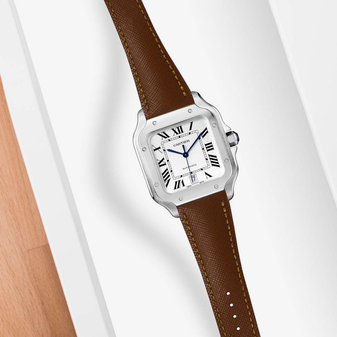 Cartier New Santos Quick Release Straps - Saffiano Brown – Liger