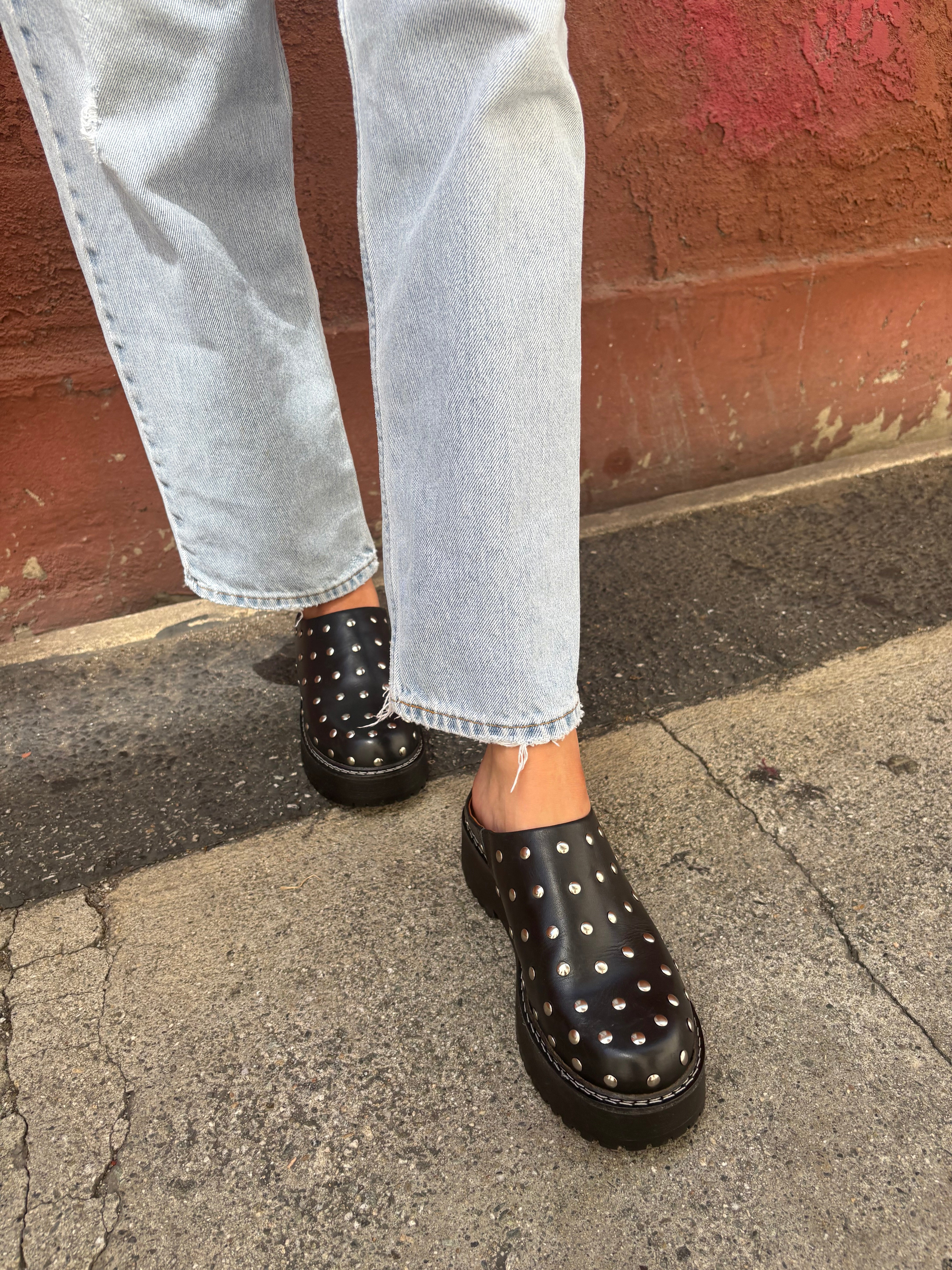 Lena Chunky Mule - Studs – Lisa Says Gah