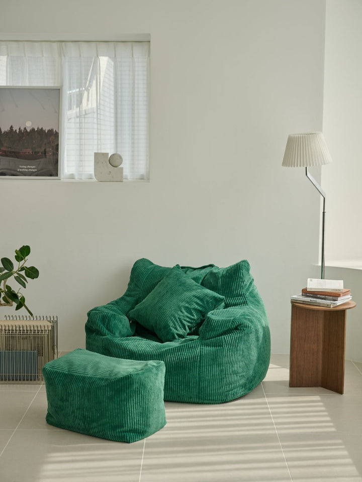 LOOSY 1人掛けビーズソファ Green｜1人用ソファ おしゃれ 一人暮らし
