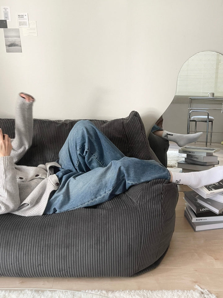 LOOSY 2人掛けビーズソファ Charcoal｜2人用ソファ おしゃれ