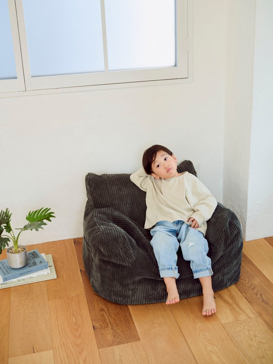 LOOSY 1人掛けビーズソファ ミニ Charcoal｜1人用ソファ おしゃれ