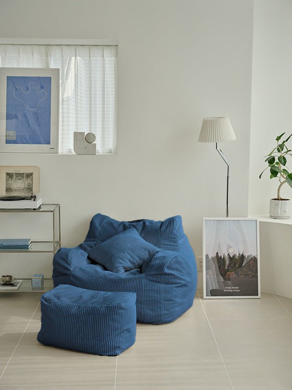 LOOSY 1人掛けビーズソファ Navy｜1人用ソファ おしゃれ 一人暮らし 二