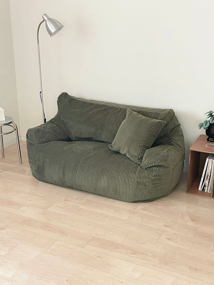 LOOSY 2人掛けビーズソファ Olive｜2人用ソファ おしゃれ 一人暮らし