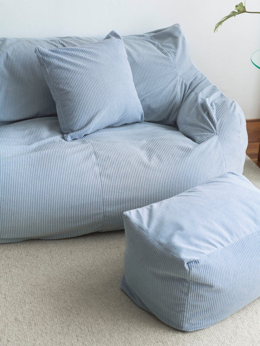 LOOSY 2人掛けビーズソファ Powder Blue｜2人用ソファ おしゃれ