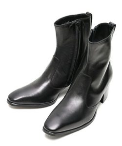 SIDE-ZIP LEATHER HEEL BOOTS – LITHIUM ONLINE STORE