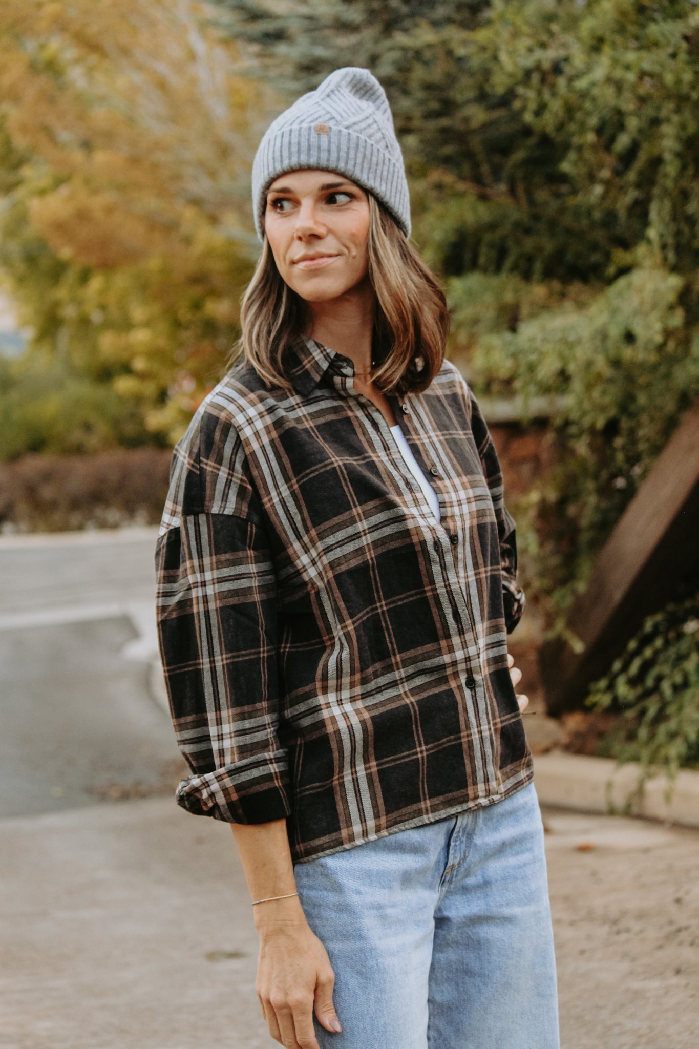 Plaid Crop Shirt | Live By Nature Boutique