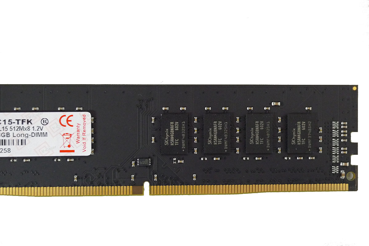 新発売！ SK hynixチップ搭載の高品質DDR4-2133 V-Color TD8G16C15-TFK