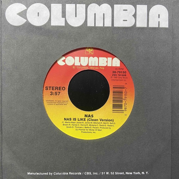 NAS / NAS IS LIKE / HATE ME NOW」中古7インチ入荷しました