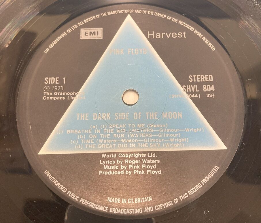 7月31日(水)ピンクフロイド『DARK SIDE OF THE MOON』完品！UK