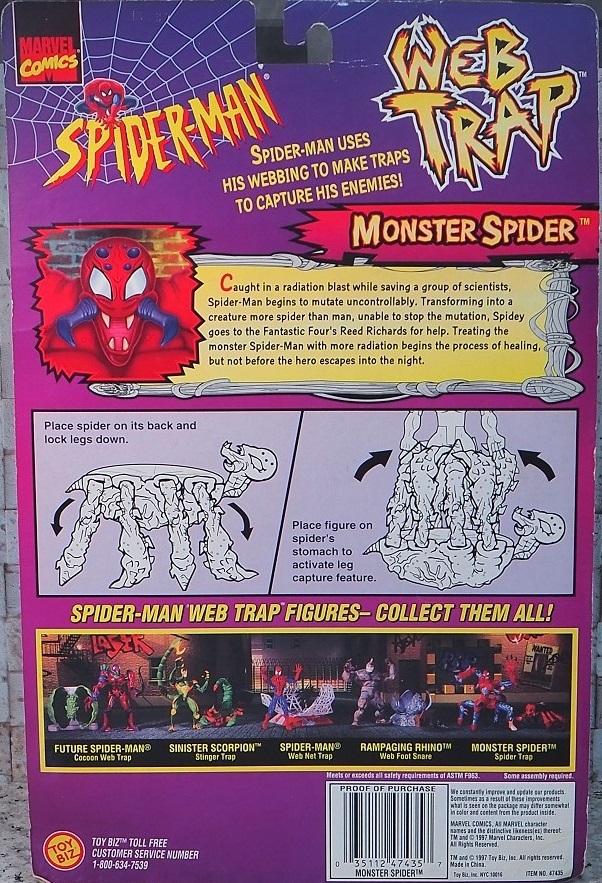 トイビズ スパイダーマン ウェブトラップ モンスタースパイダー